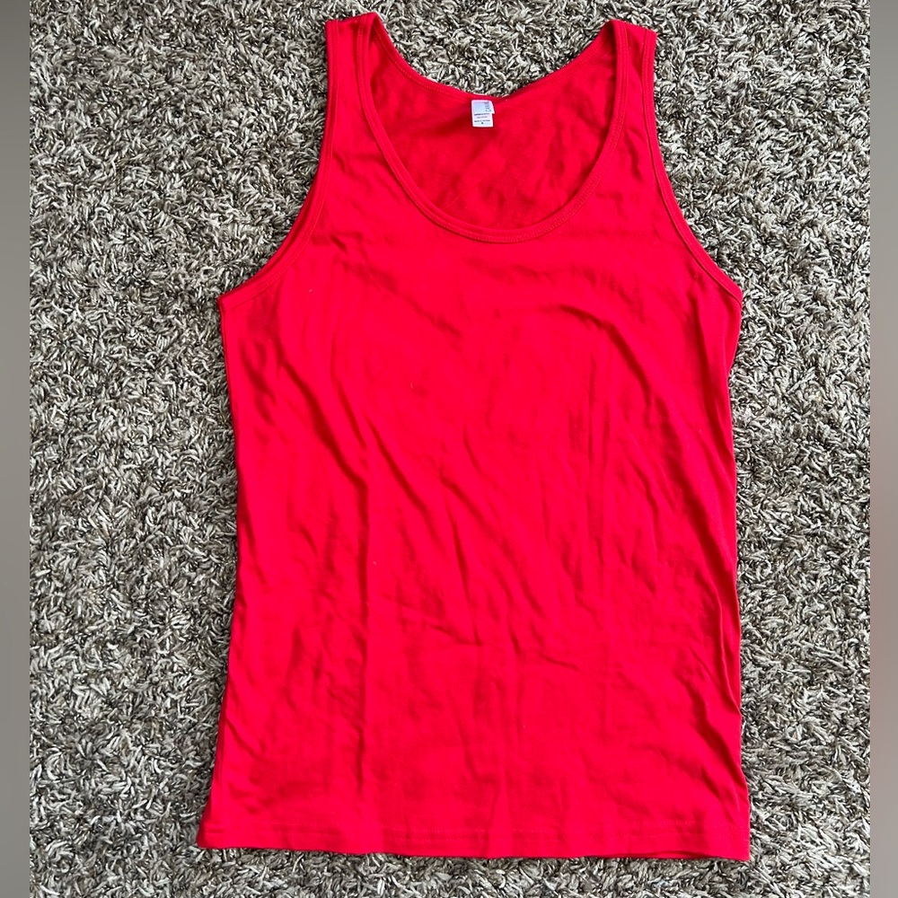 NWOT blank Red Canvas tank top in Multiple sizes